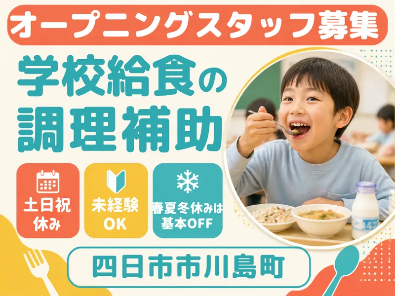 四日市市川島町　学校給食のアルバイト・バイト求人情報