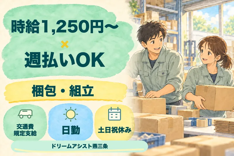 株式会社ドリームアシスト燕三条 三条市エリアのアルバイト・バイト求人情報
