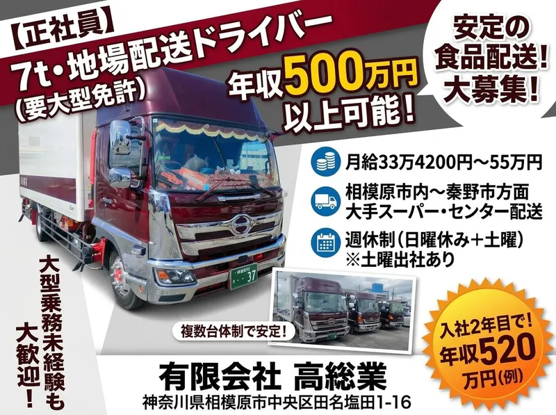 有限会社髙総業(車庫・事務所)のアルバイト・バイト求人情報
