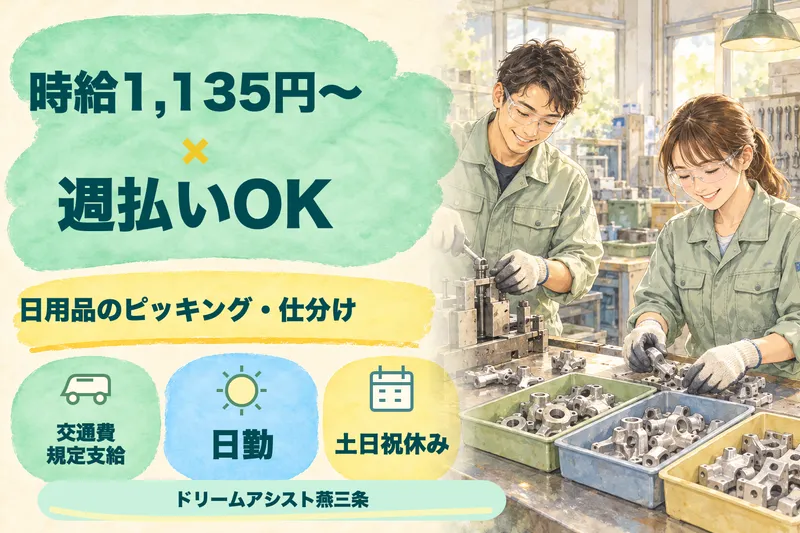 株式会社ドリームアシスト燕三条 燕市エリアのアルバイト・バイト求人情報