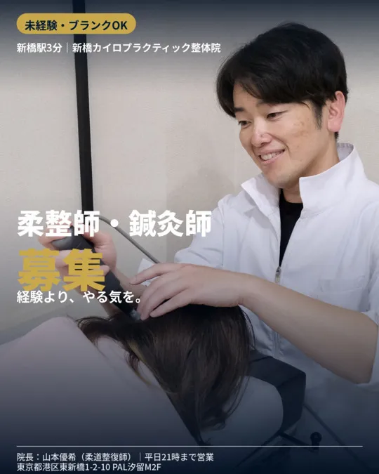 マニュピレーション　理学療法士、柔道整復師、鍼灸師、カイロプラクティック向け 整体・カイロ院 施術スタッフ(柔道整復師)