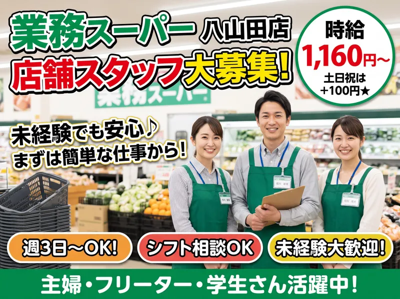 業務スーパー八山田店のアルバイト・バイト求人情報