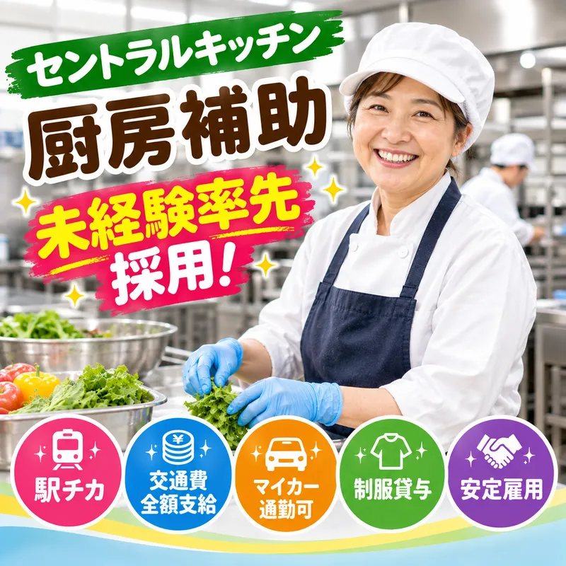 福祉施設内セントラルキッチンのアルバイト・バイト求人情報