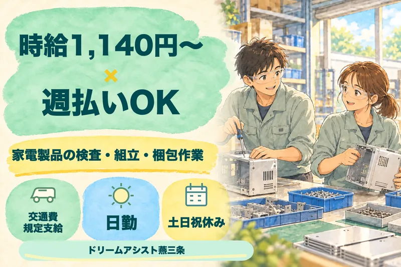 株式会社ドリームアシスト燕三条 新潟市西蒲区エリアのアルバイト・バイト求人情報