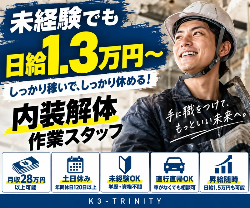 株式会社Ｋ３‐ＴＲＩＮＩＴＹの求人・転職情報