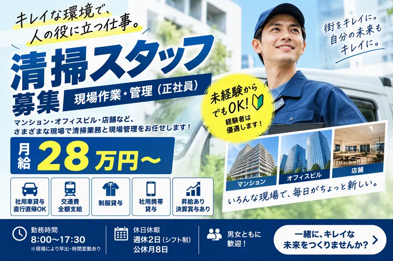 総合ビルメンテナンス　メイセイ株式会社のアルバイト・バイト求人情報